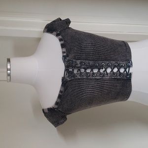 Stone washed crop top